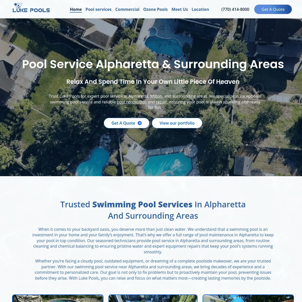 Pool Service, Repair & Maintenance Cumming, Alpharetta & Milton